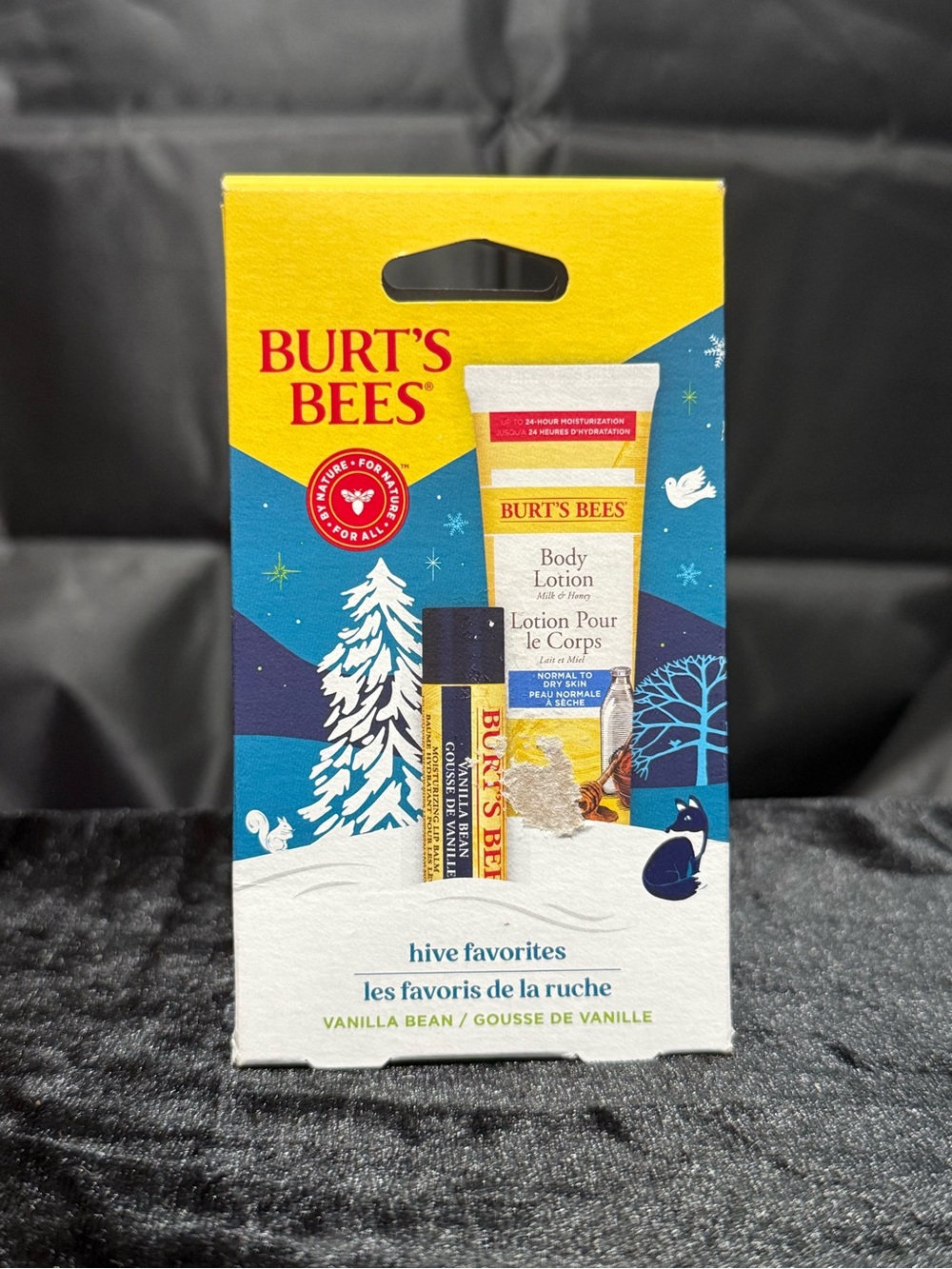Burt's Bees Vanilla Bean Moisturizing Body Lotion & Lip Balm Set